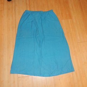 Leslie Fay Plus Size 18 Blue Maxi Skirt Pencil Casual Work Vintage 90s